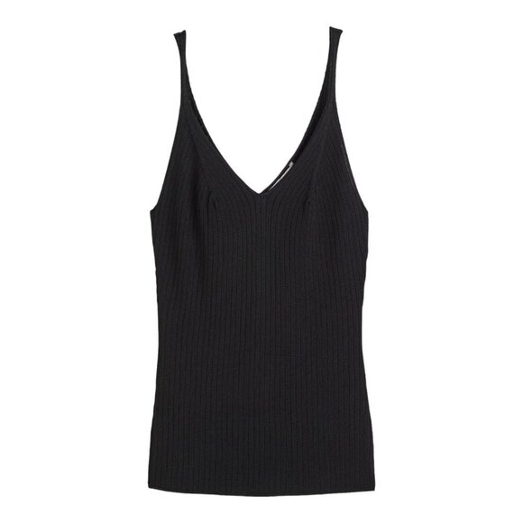 H&M Rib-knit Tank Top in Black - Size Small - Picture 1 of 7